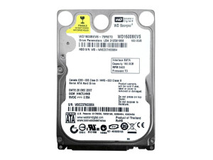 HDD за лаптоп 160GB WD WD1600BEVS 5400 8MB SATA (втора употреба)